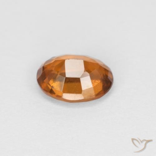 Granato hessonite Arancione marroncino naturale da 0.94 ct, Ovale, VS