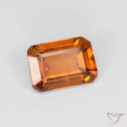 Granato hessonite Arancione scuro naturale da 1.11 ct, Ottagonale / Taglio smeraldo, VS