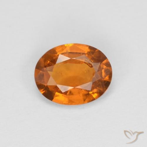 0.90ct Naturale Arancio Medio Granato hessonite, Ovale, VS