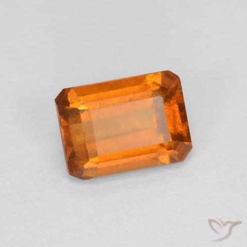 Granato hessonite Arancio giallastro naturale da 1.25 ct, Ottagonale / Taglio smeraldo, VS
