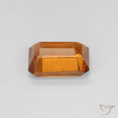 Granato hessonite Arancio giallastro naturale da 1.25 ct, Ottagonale / Taglio smeraldo, VS