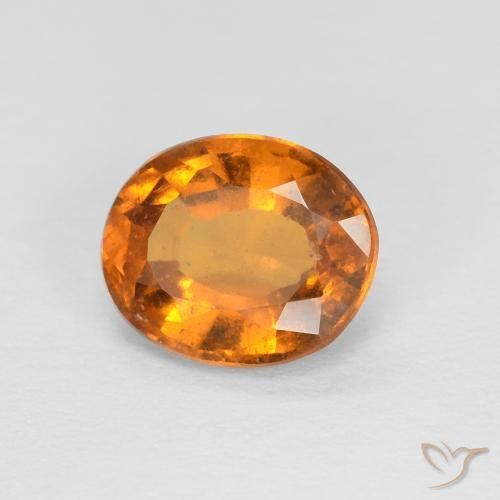 Granato hessonite Albicocca Arancia naturale da 1.36 ct, Ovale, VS