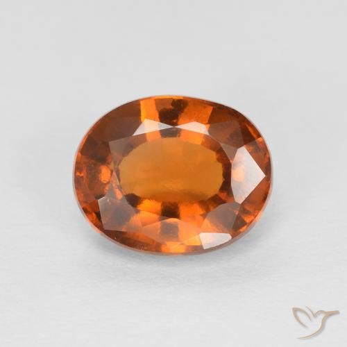 1.61ct Naturale Medium Dark-Orange Granato hessonite, Ovale, VVS-VS