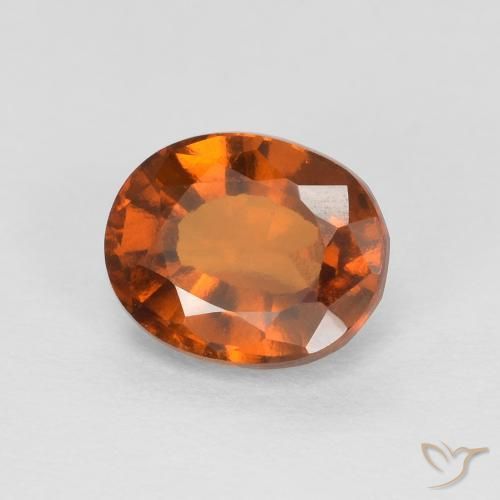 Granato hessonite Medium Dark-Orange naturale da 1.61 ct, Ovale, VVS-VS