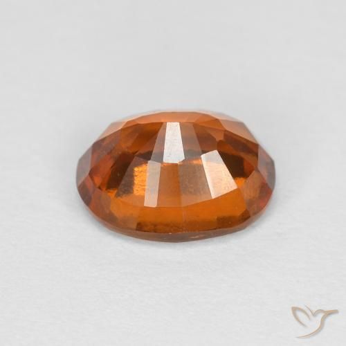 Granato hessonite Medium Dark-Orange naturale da 1.61 ct, Ovale, VVS-VS