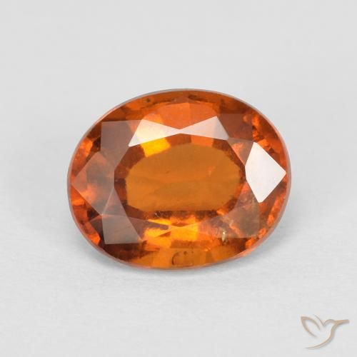 2.01ct Naturale Medium Dark-Orange Granato hessonite, Ovale, VS