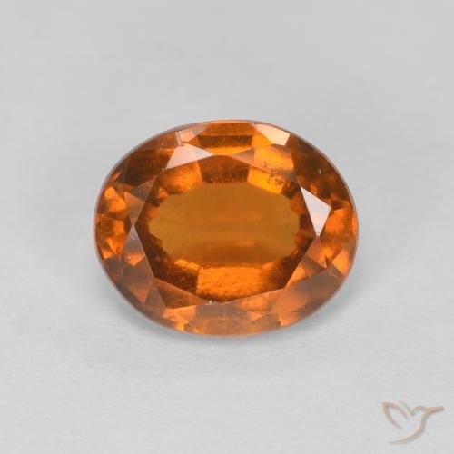 2.08ct Naturale Medium Dark-Orange Granato hessonite, Ovale, VVS-VS