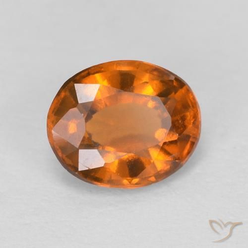 1.16ct Naturale Medium Dark-Orange Granato hessonite, Ovale, VVS-VS