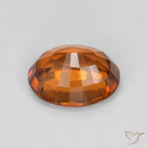 Granato hessonite Medium Dark-Orange naturale da 1.16 ct, Ovale, VVS-VS