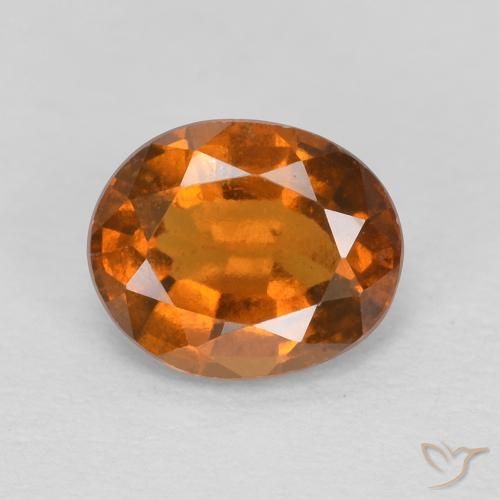 1.26ct Naturale Medium Dark-Orange Granato hessonite, Ovale, VS