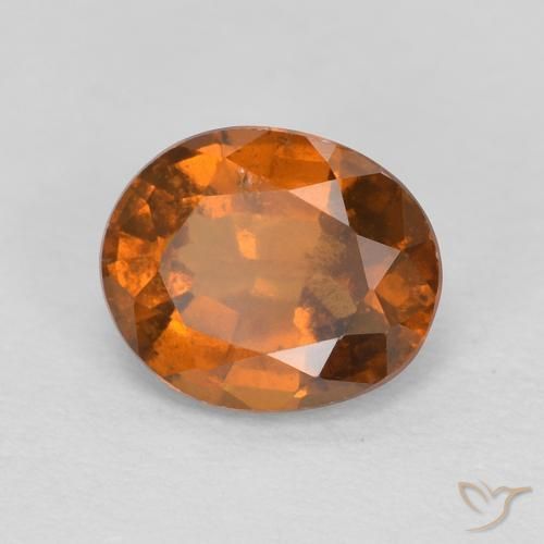 Granato hessonite Medium Dark-Orange naturale da 1.26 ct, Ovale, VS
