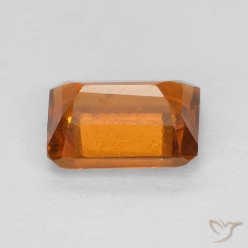 Granato hessonite Arancione scuro naturale da 1.26 ct, Ottagonale / Taglio smeraldo, VS