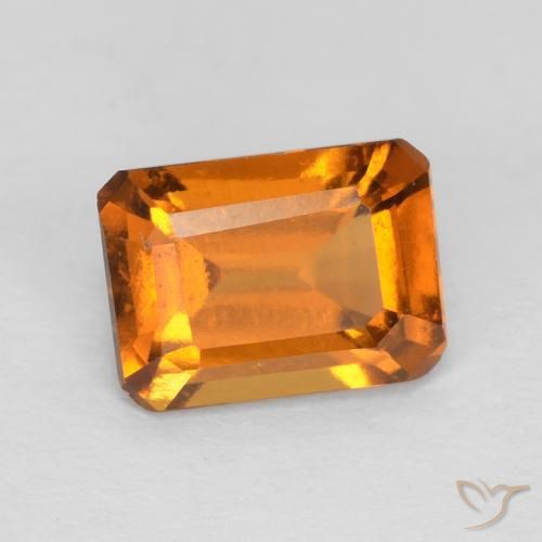 Granato hessonite Medium Dark-Orange naturale da 1.19 ct, Ottagonale / Taglio smeraldo, VS