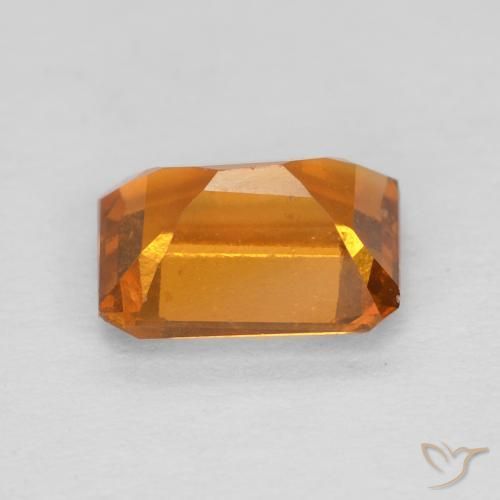 Granato hessonite Medium Dark-Orange naturale da 1.19 ct, Ottagonale / Taglio smeraldo, VS
