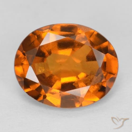 1.84ct Naturale Arancione scuro Granato hessonite, Ovale, VS