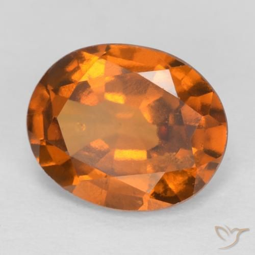 Granato hessonite Arancione scuro naturale da 1.84 ct, Ovale, VS