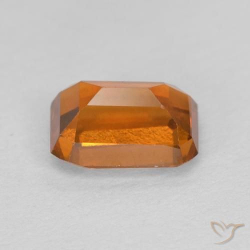 Granato hessonite Medium Dark-Orange naturale da 1.17 ct, Ottagonale / Taglio smeraldo, VVS-VS
