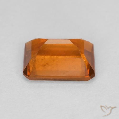 Granato hessonite Arancione scuro naturale da 1.14 ct, Ottagonale / Taglio smeraldo, VVS-VS