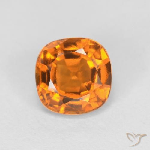 1.40ct Naturale Albicocca Arancia Granato hessonite, Cuscino, VVS-VS