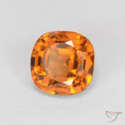 Granato hessonite Albicocca Arancia naturale da 1.40 ct, Cuscino, VVS-VS