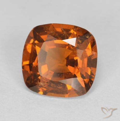 Granato hessonite Medium Dark-Orange naturale da 1.74 ct, Cuscino, VVS-VS