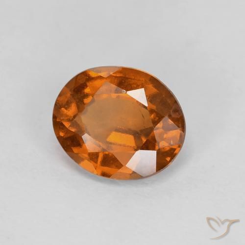 Granato hessonite Medium Dark-Orange naturale da 1.88 ct, Ovale, VVS-VS