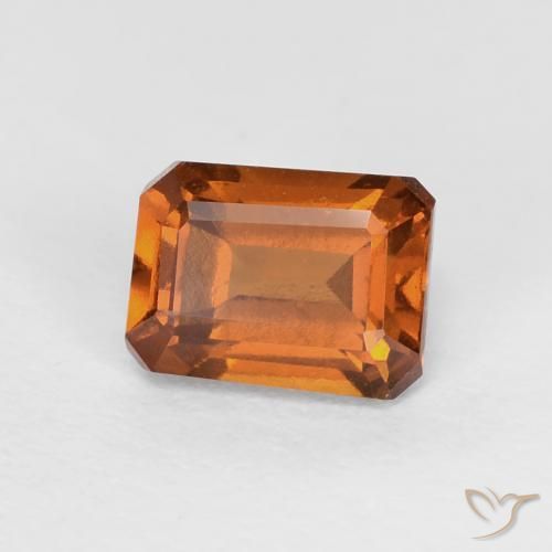 Granato hessonite Arancione scuro naturale da 1.44 ct, Ottagonale / Taglio smeraldo, VVS-VS