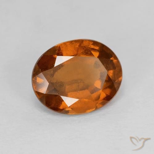 Granato hessonite Arancione rossastra naturale da 2.02 ct, Ovale, VVS-VS