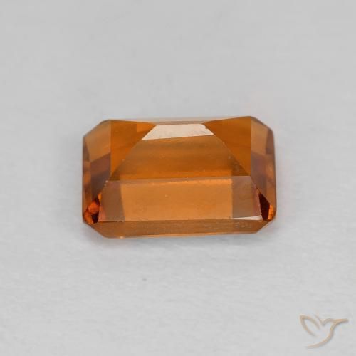 Granato hessonite Arancione scuro naturale da 1.41 ct, Ottagonale / Taglio smeraldo, VVS-VS
