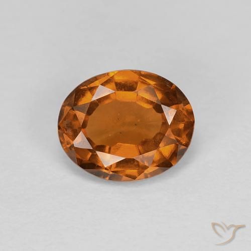 1.16ct Naturale Arancione scuro Granato hessonite, Ovale, VS
