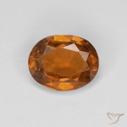 1.29ct Naturale Arancione scuro Granato hessonite, Ovale, VS