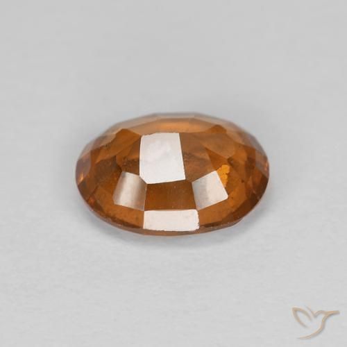 Granato hessonite Arancione scuro naturale da 1.29 ct, Ovale, VS