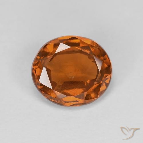 1.21ct Naturale Medium Dark-Orange Granato hessonite, Ovale, VS