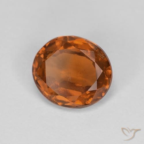 Granato hessonite Medium Dark-Orange naturale da 1.21 ct, Ovale, VS