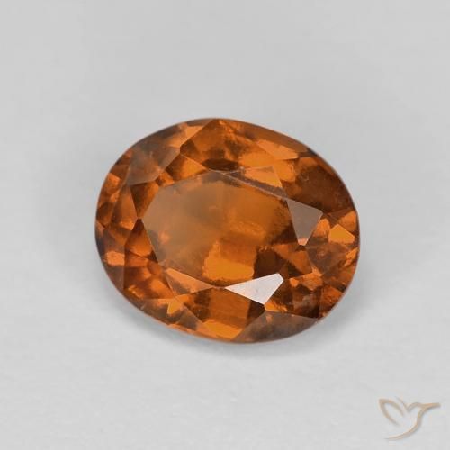 Granato hessonite Arancione rossastra naturale da 1.21 ct, Ovale, VS