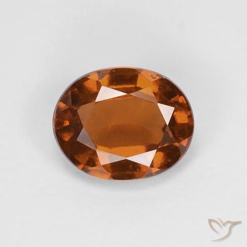 1.56ct Naturale Arancione scuro Granato hessonite, Ovale, VS