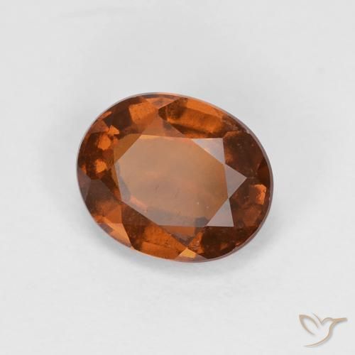 Granato hessonite Arancione scuro naturale da 1.56 ct, Ovale, VS