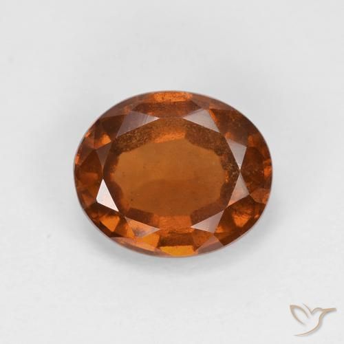 1.74ct Naturale Arancione scuro Granato hessonite, Ovale, VS