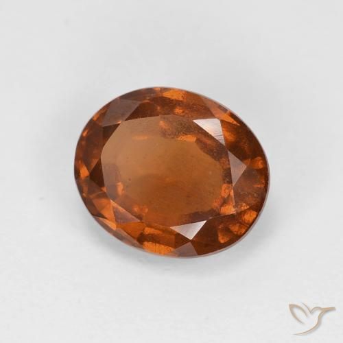 Granato hessonite Arancione scuro naturale da 1.74 ct, Ovale, VS