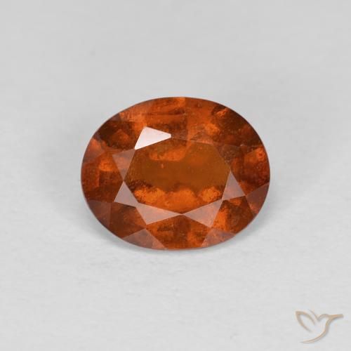 1.02ct Naturale Arancione Ambra Granato hessonite, Ovale, VS
