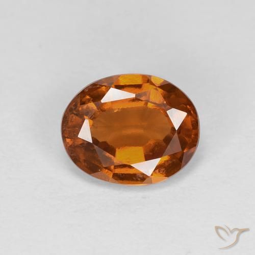 1.19ct Naturale Medium Dark-Orange Granato hessonite, Ovale, VS