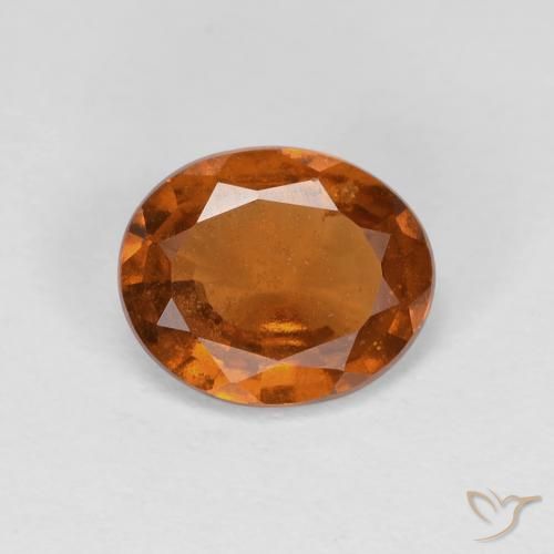 1.29ct Naturale Arancione scuro Granato hessonite, Ovale, VS
