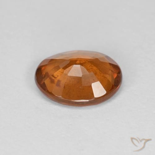 Granato hessonite Arancione scuro naturale da 1.29 ct, Ovale, VS