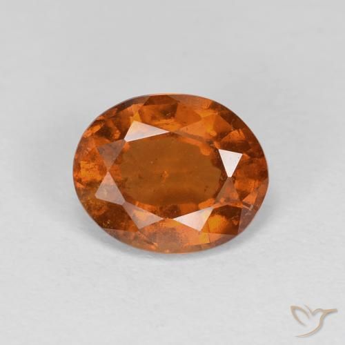 1.83ct Naturale Arancione scuro Granato hessonite, Ovale, VS