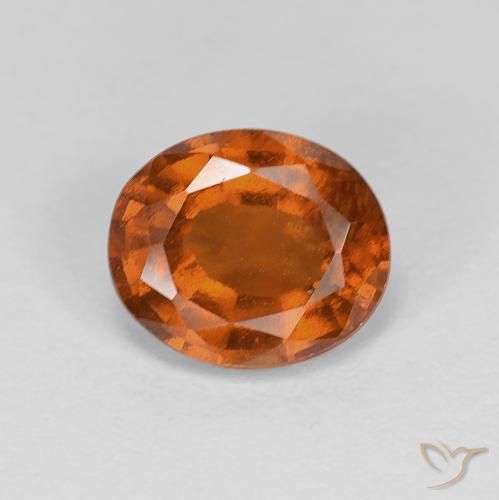 1.97ct Naturale Medium Dark-Orange Granato hessonite, Ovale, VS