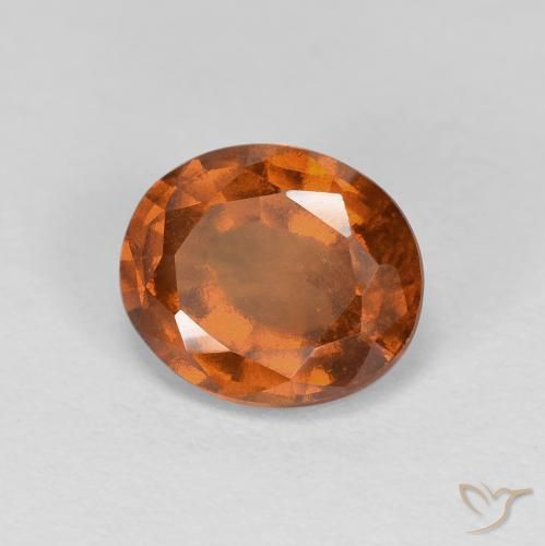 Granato hessonite Medium Dark-Orange naturale da 1.97 ct, Ovale, VS