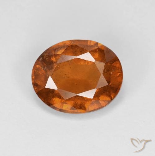 2.54ct Naturale Arancione rossastra Granato hessonite, Ovale, VS