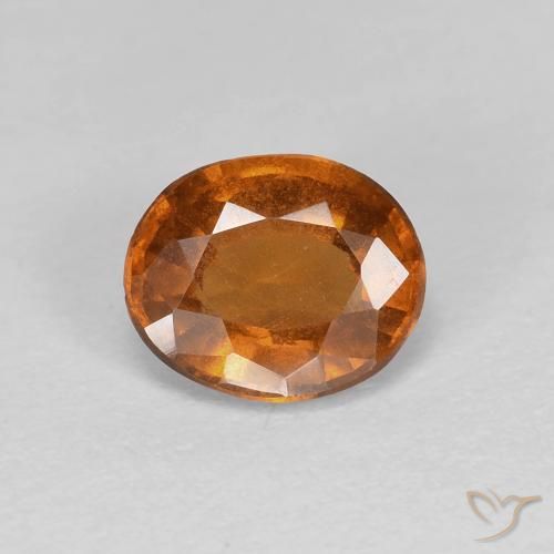 1.26ct Naturale Arancione rossastra Granato hessonite, Ovale, VS