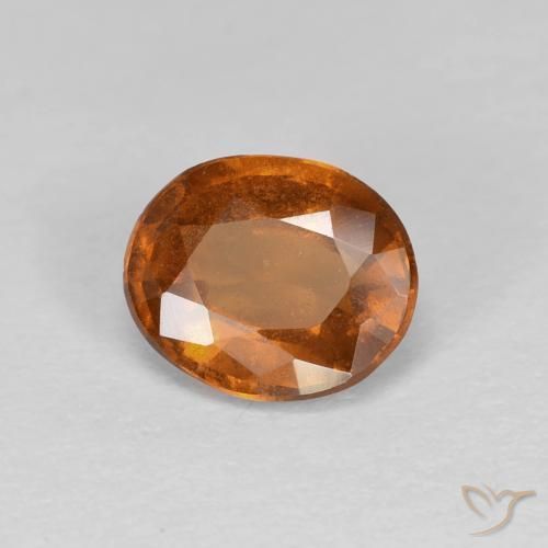 Granato hessonite Arancione rossastra naturale da 1.26 ct, Ovale, VS