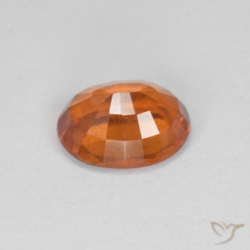 Granato hessonite Arancione rossastra naturale da 1.26 ct, Ovale, VS